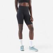 Colanți scurți Alergare Jogging KIPRUN Run 500 Confort Negru Damă