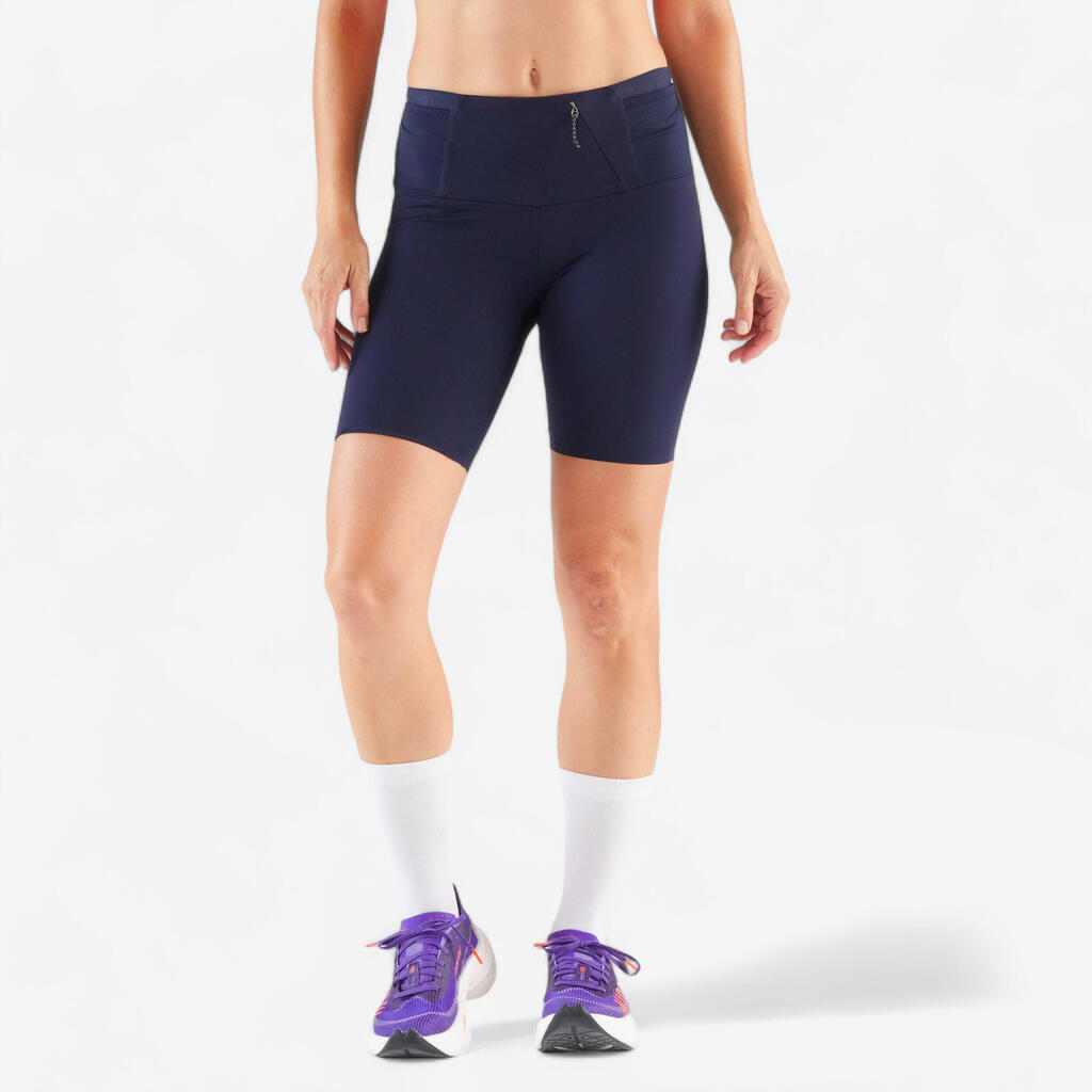 Women's Cycling Shorts-Kiprun Run 900 Light-Navy Blue