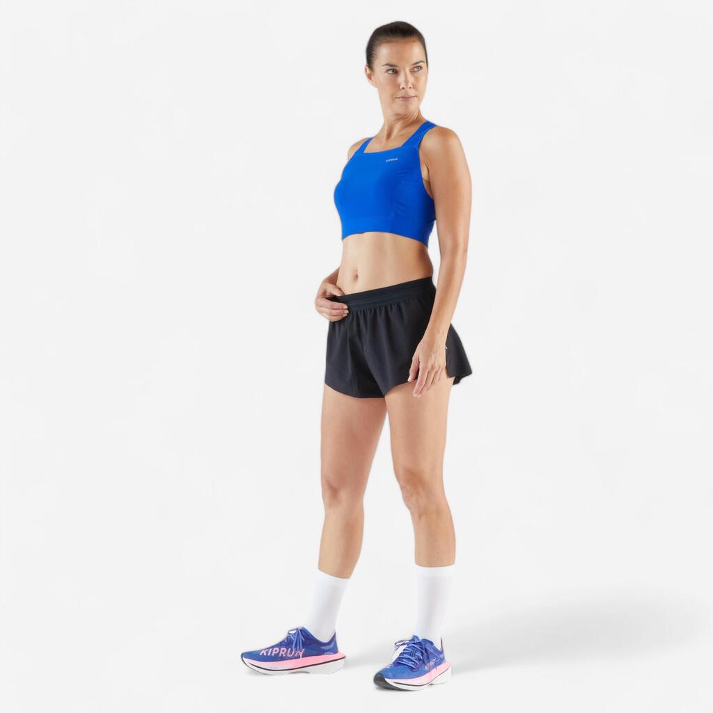 Débardeur de Running Crop top léger Femme - KIPRUN 900 Light noir Méline ROLLIN