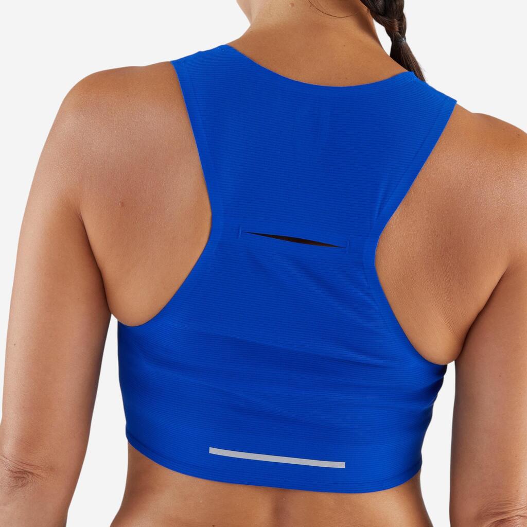 Débardeur de Running Crop top léger Femme - KIPRUN 900 Light noir Méline ROLLIN