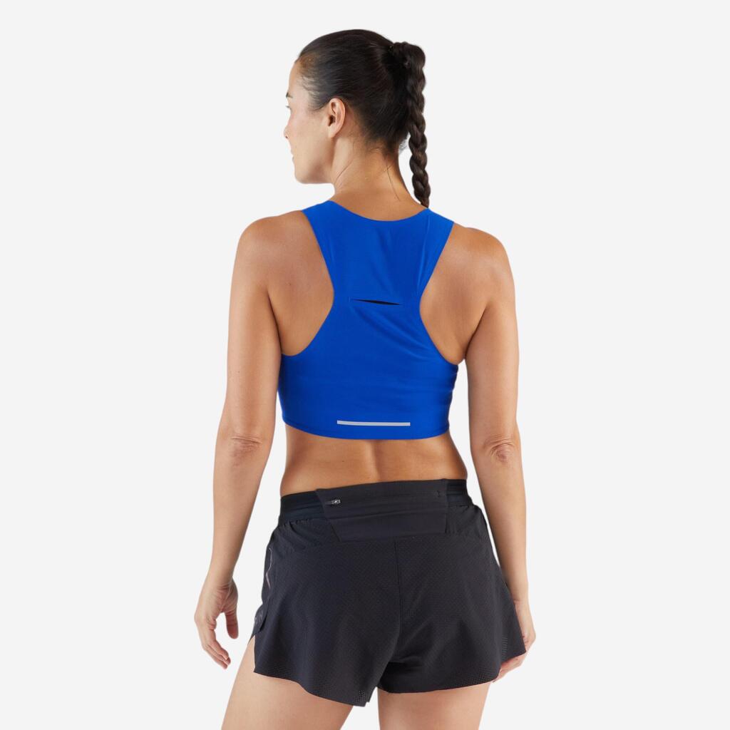 Débardeur de Running Crop top léger Femme - KIPRUN 900 Light noir Méline ROLLIN