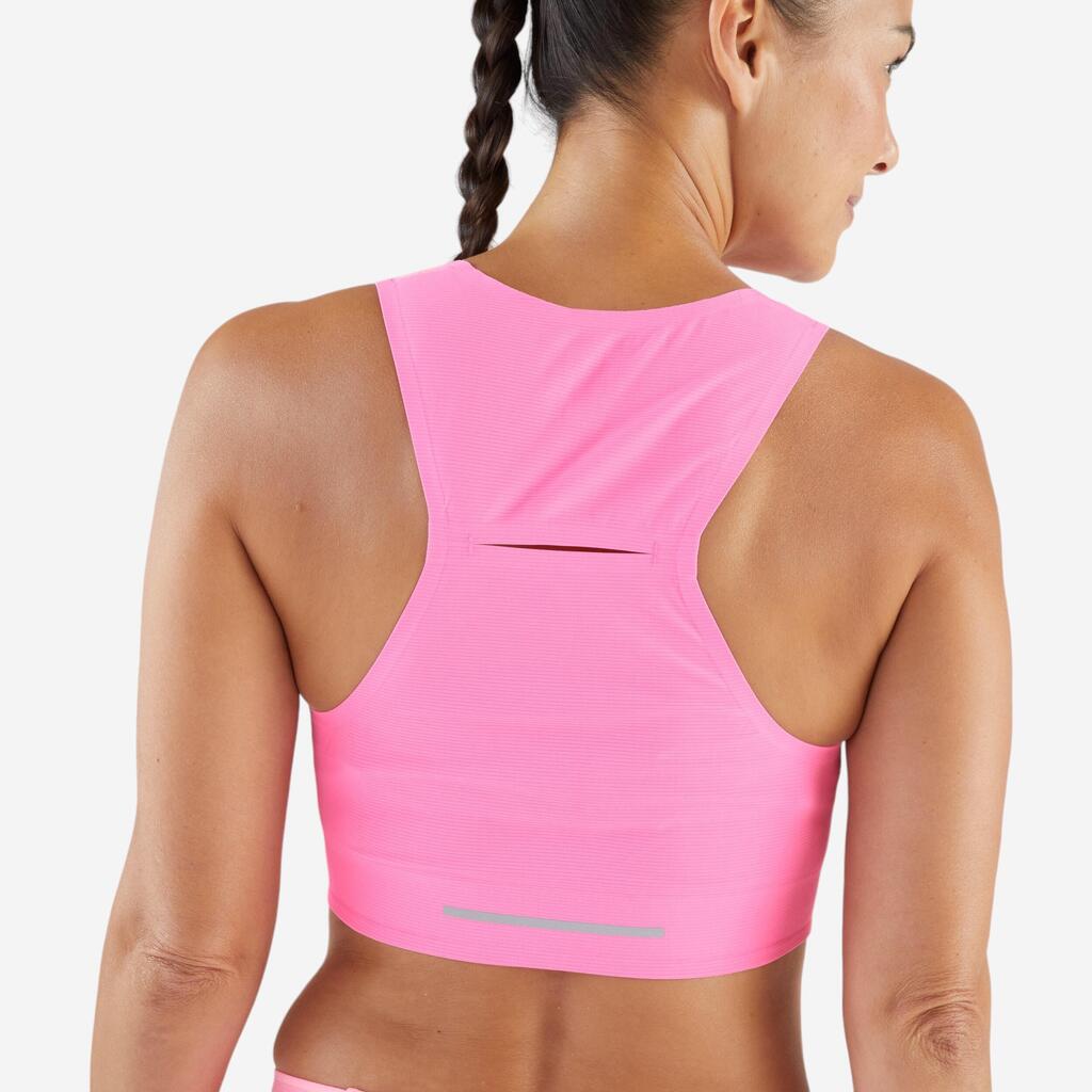 Débardeur de Running Crop top léger Femme - KIPRUN 900 Light noir Méline ROLLIN
