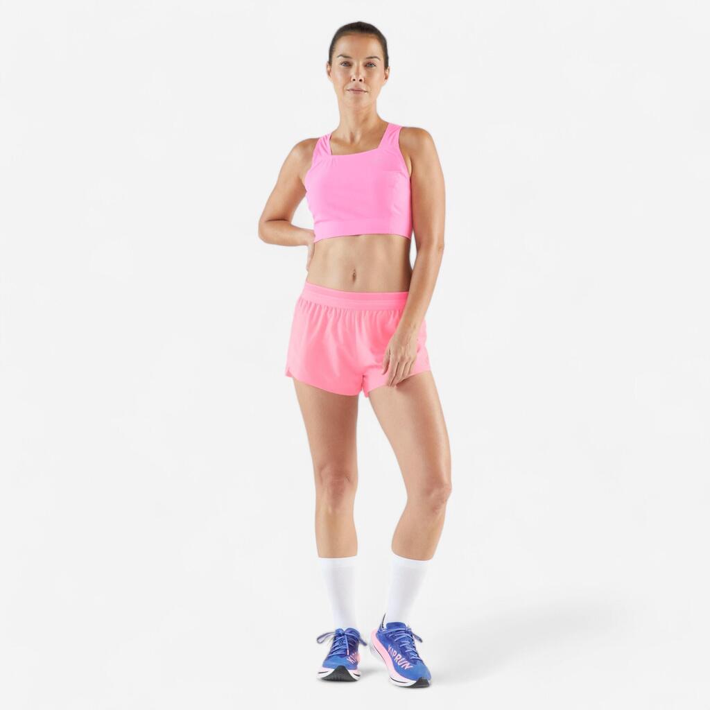 Débardeur de Running Crop top léger Femme - KIPRUN 900 Light noir Méline ROLLIN