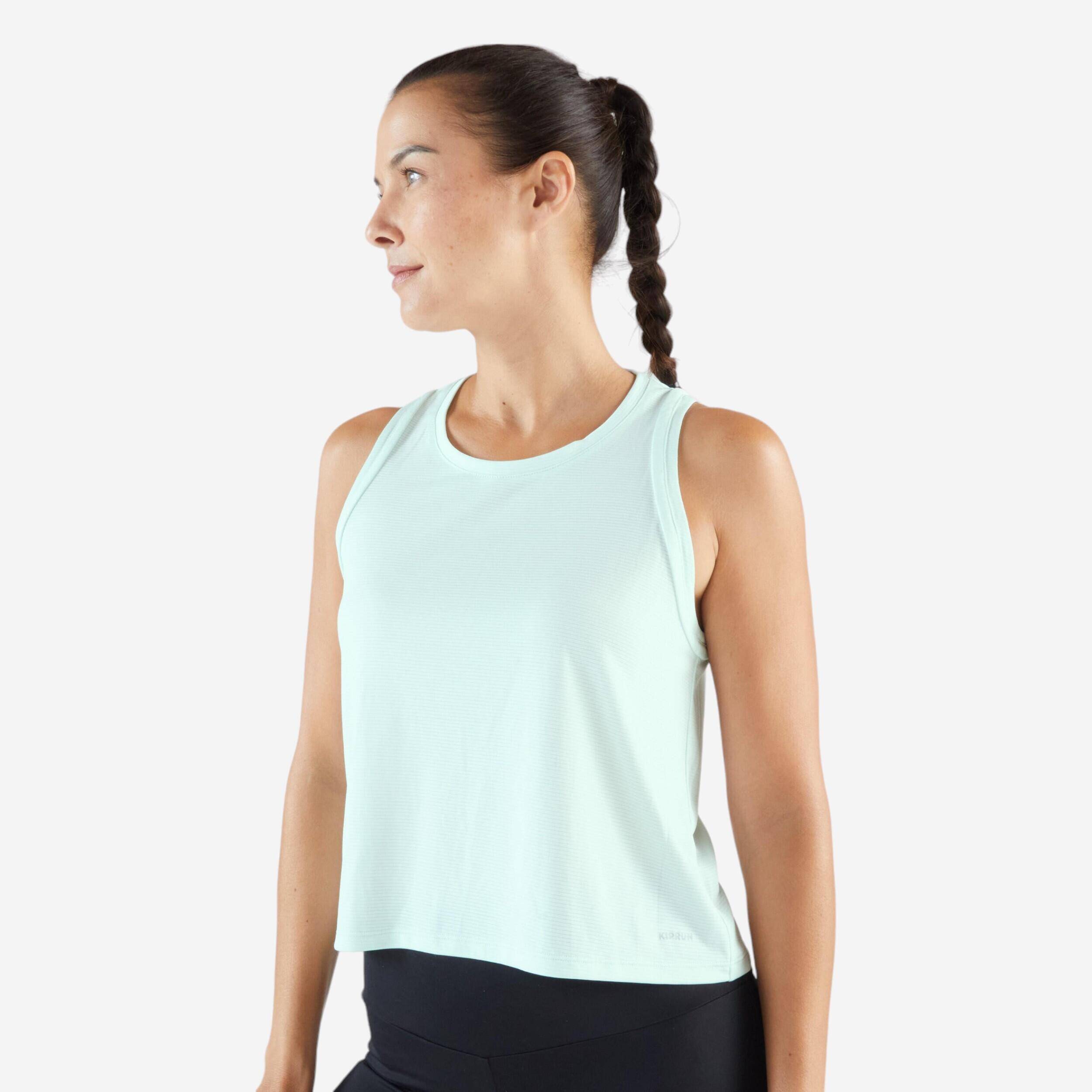 Women's Running Breathable Tank Top Run 500 - Delicate Green -  3
