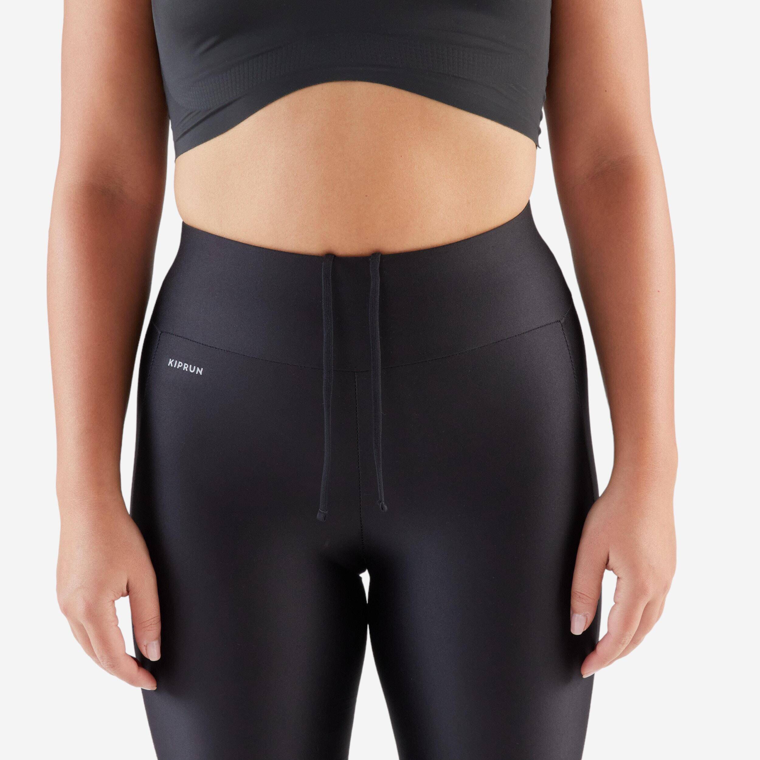 Women long running leggings Dry - black -  4