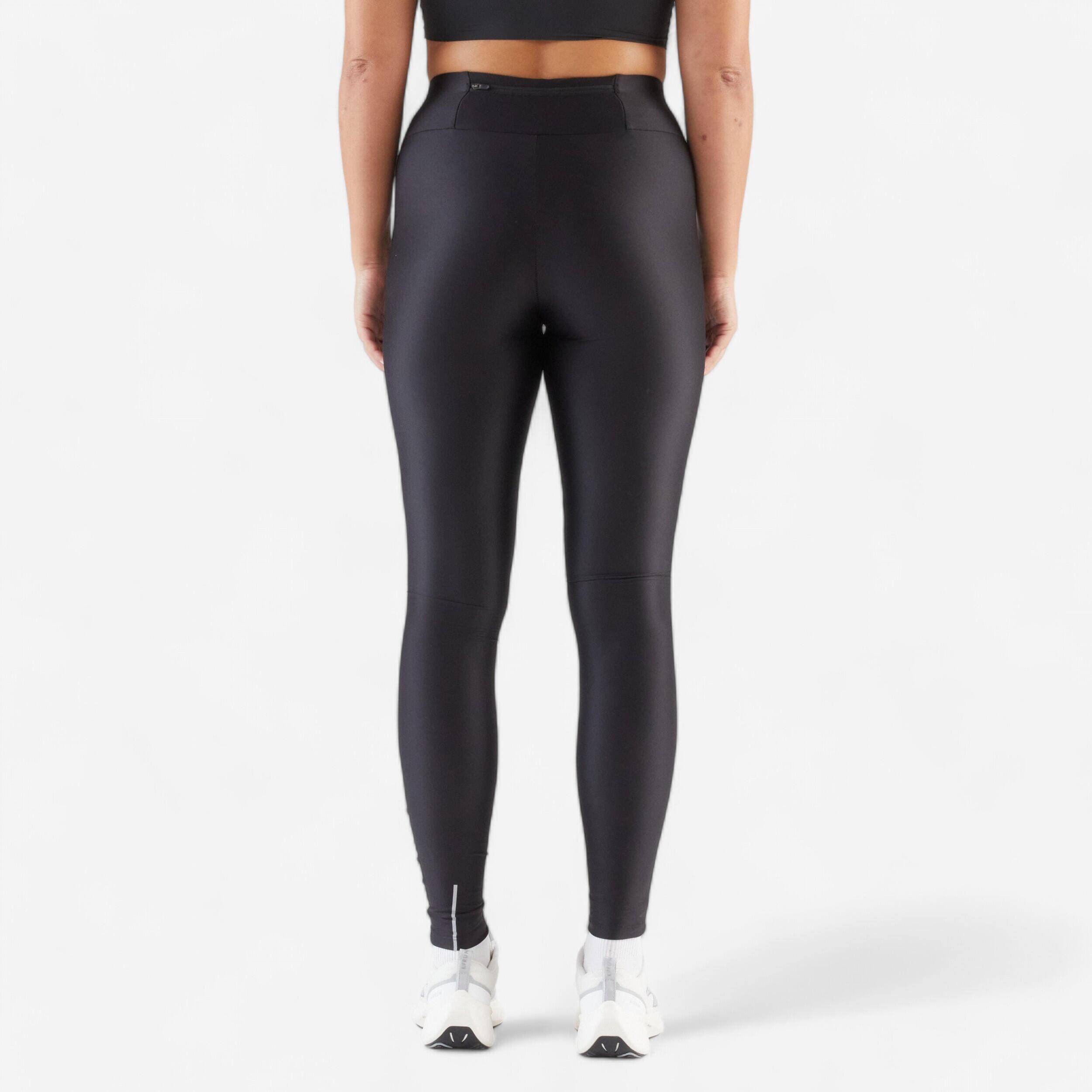 Women long running leggings Dry - black -  2