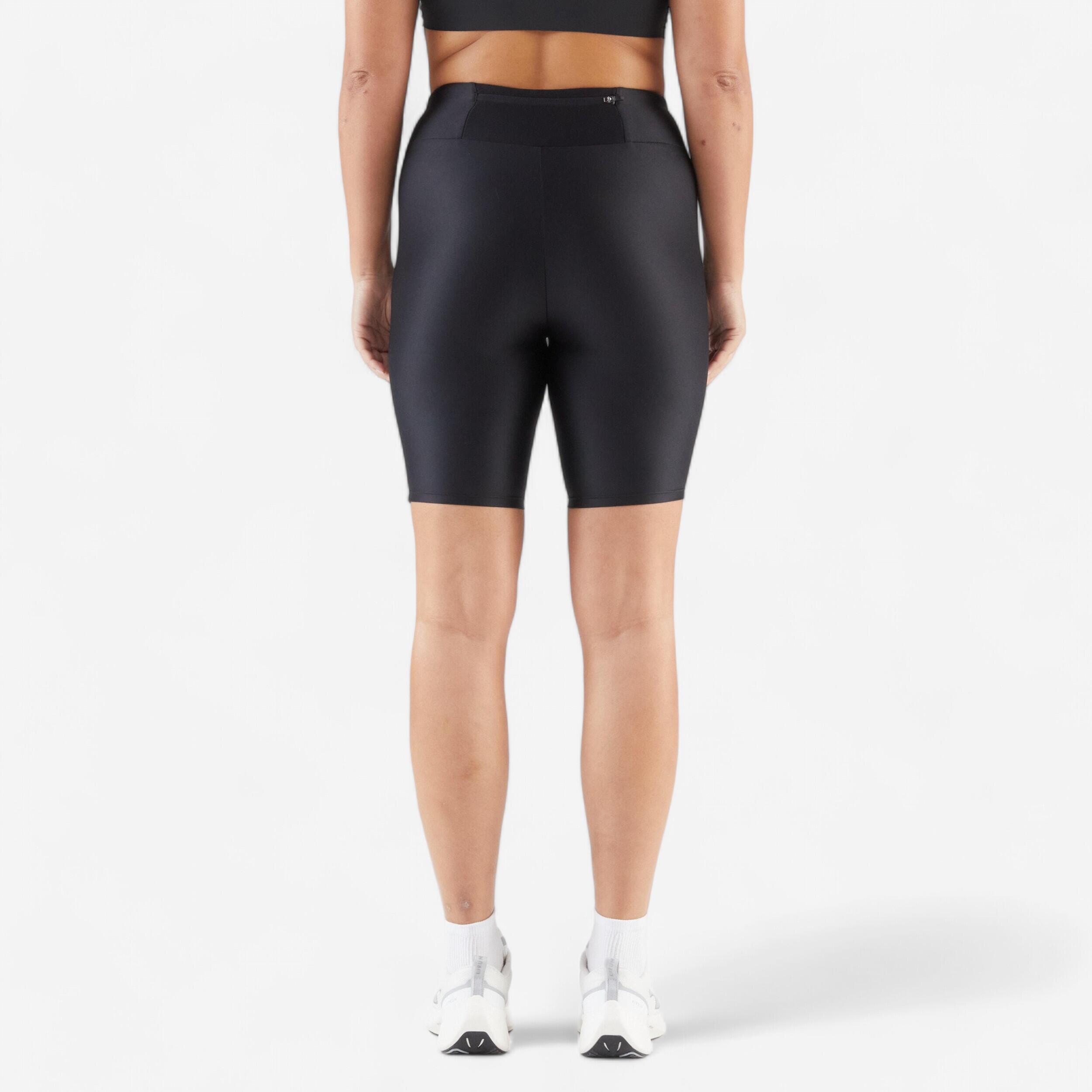 Bikershort voor hardlopen voor dames Run 100 zwart 2/6