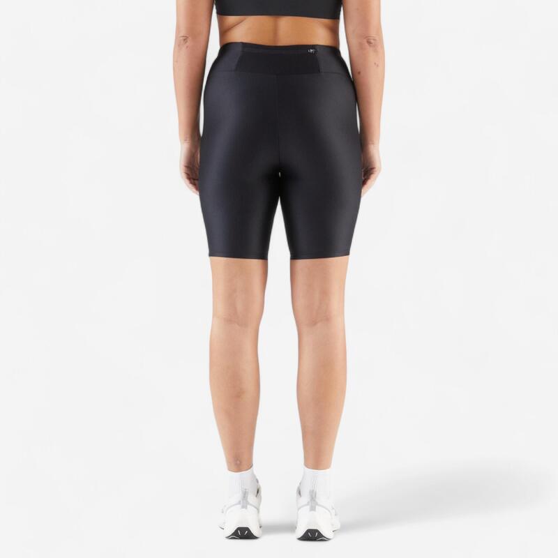 Colanți scurți Alergare Jogging KIPRUN Run 100 Negru Damă
