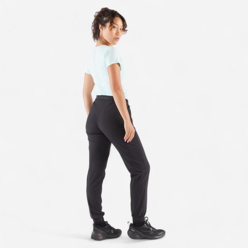 Pantalon de jogging running respirant femme - kiprun run 500 dry noir