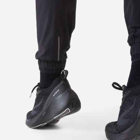 Women's Running Breathable Trousers-Kiprun Run 500 Dry-black