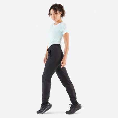 Women's Running Breathable Trousers-Kiprun Run 500 Dry-black