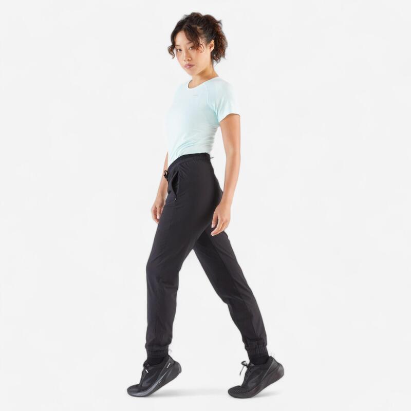 Pantalon de jogging running respirant femme - kiprun run 500 dry noir