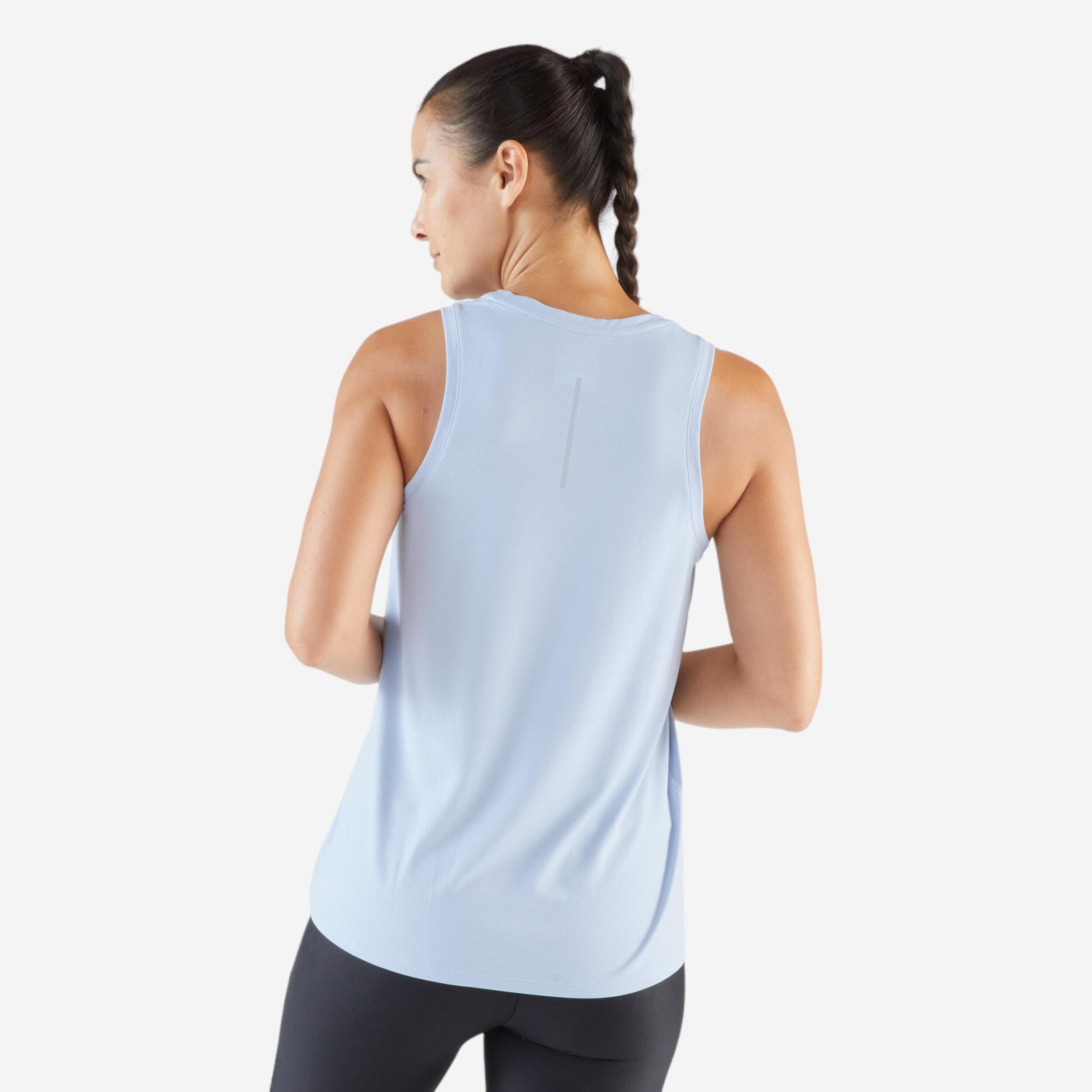Camisole de course respirant femme - Run 100 Dry bleu - KALENJI