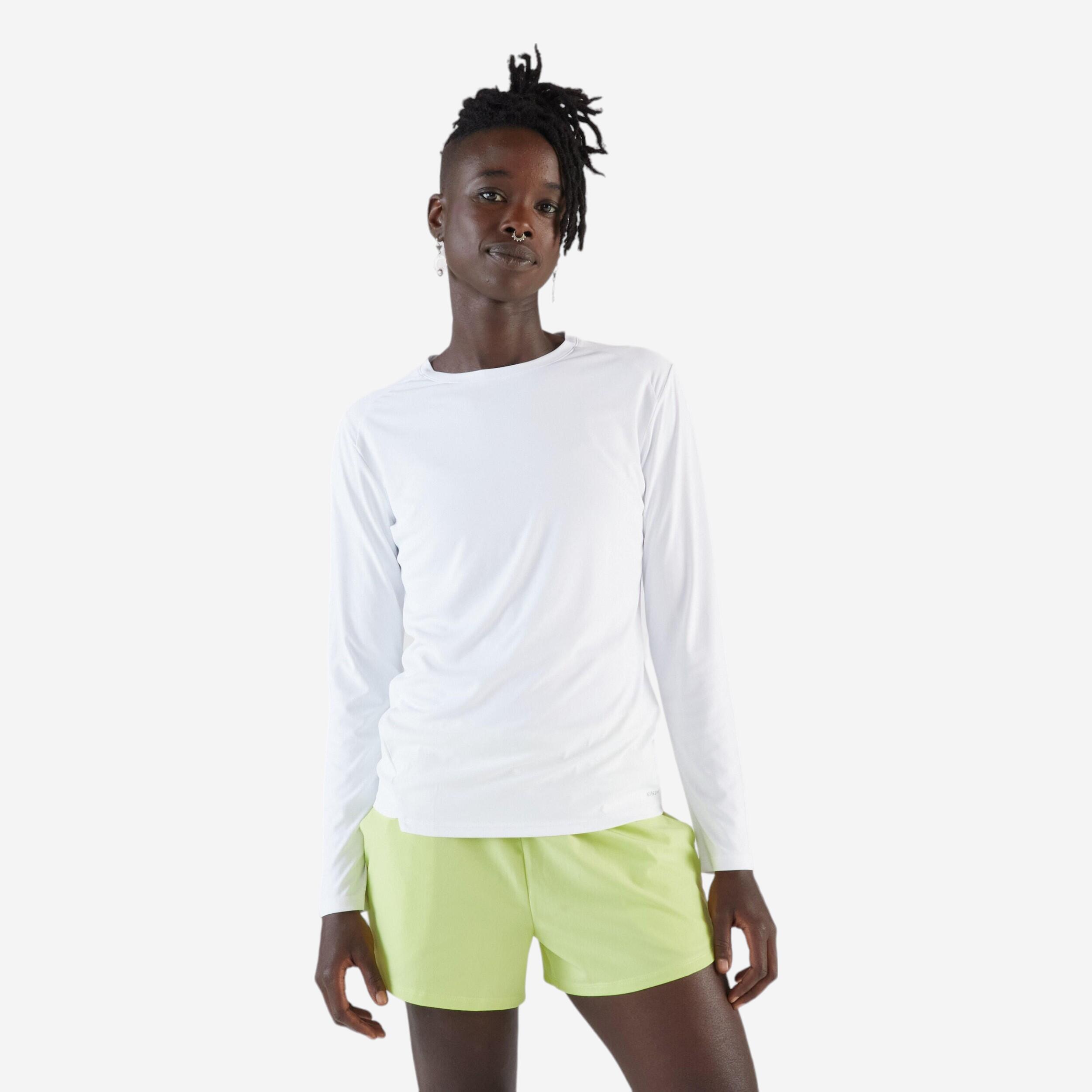 Playera Manga Larga Running Mujer - Sun Protect - Blanco 23/23