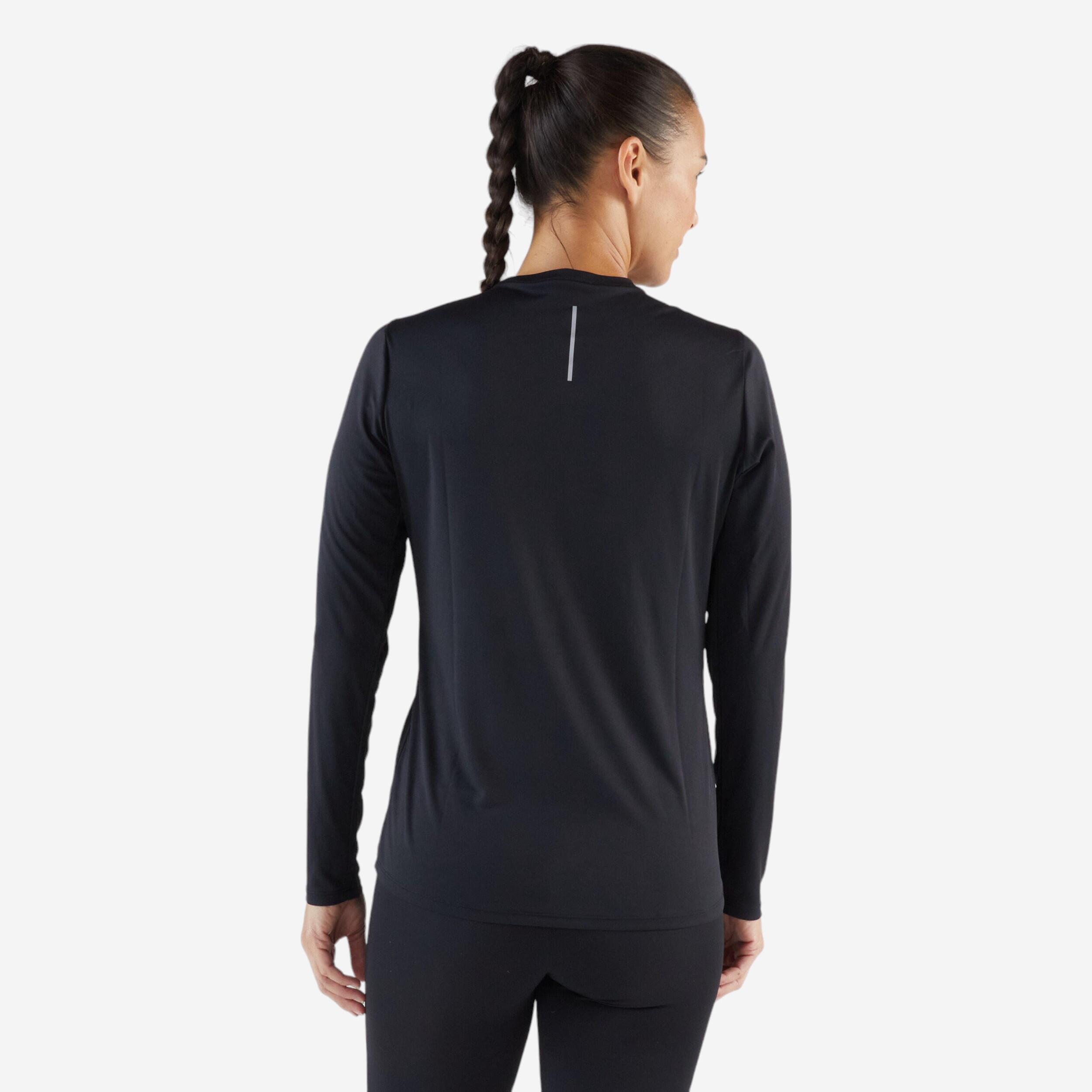 Playera Manga Larga Running Mujer - Sun Protect - Negro  10/13