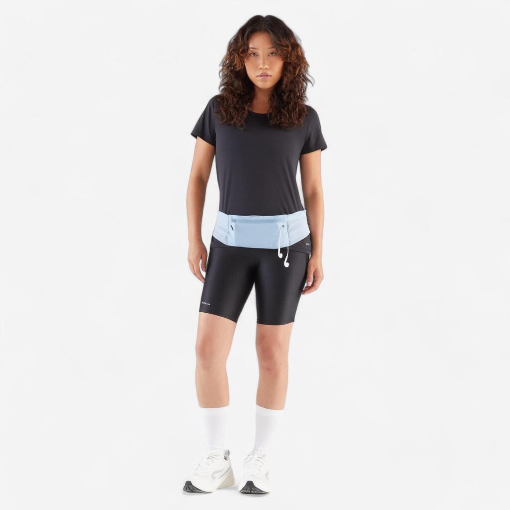 Ceinture de running smartphone Homme Femme - KIPRUN Confort 2 bleu 5 poches