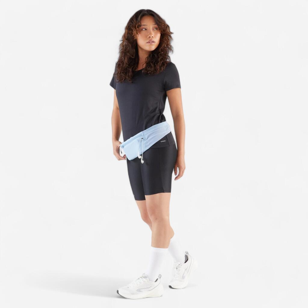 Ceinture de running smartphone Homme Femme - KIPRUN Confort 2 bleu 5 poches