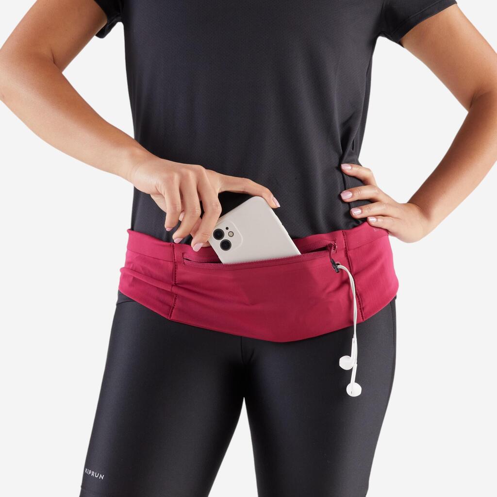 Ceinture de running smartphone Homme Femme - KIPRUN Confort 2 franboise 5 poches