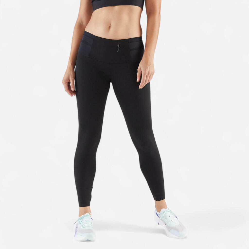 Legging running & trail femme - kiprun run 900 light noir
