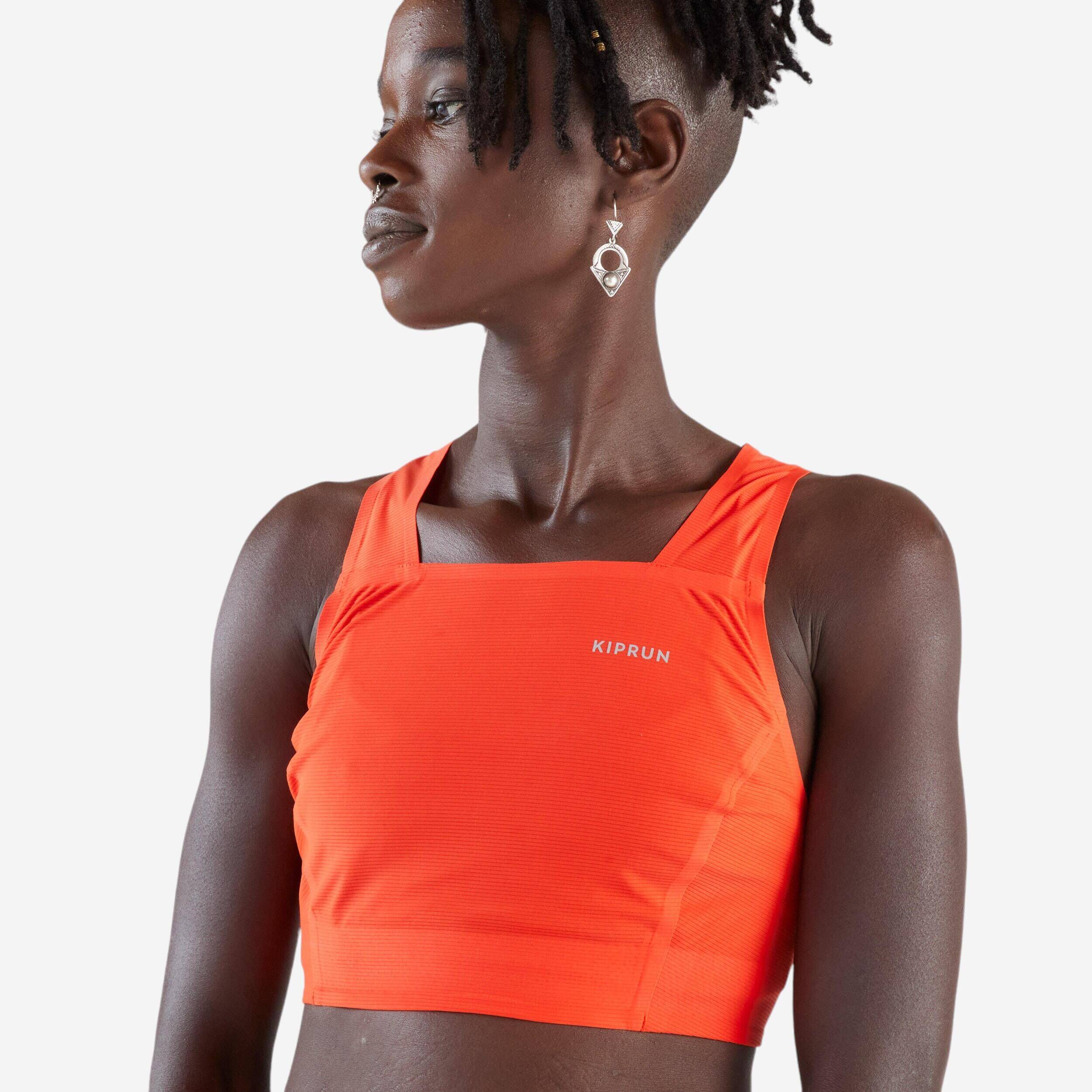 KIPRUN Race 900 Méline Rollin Women's Lightweight Running Crop-top - Red -  3