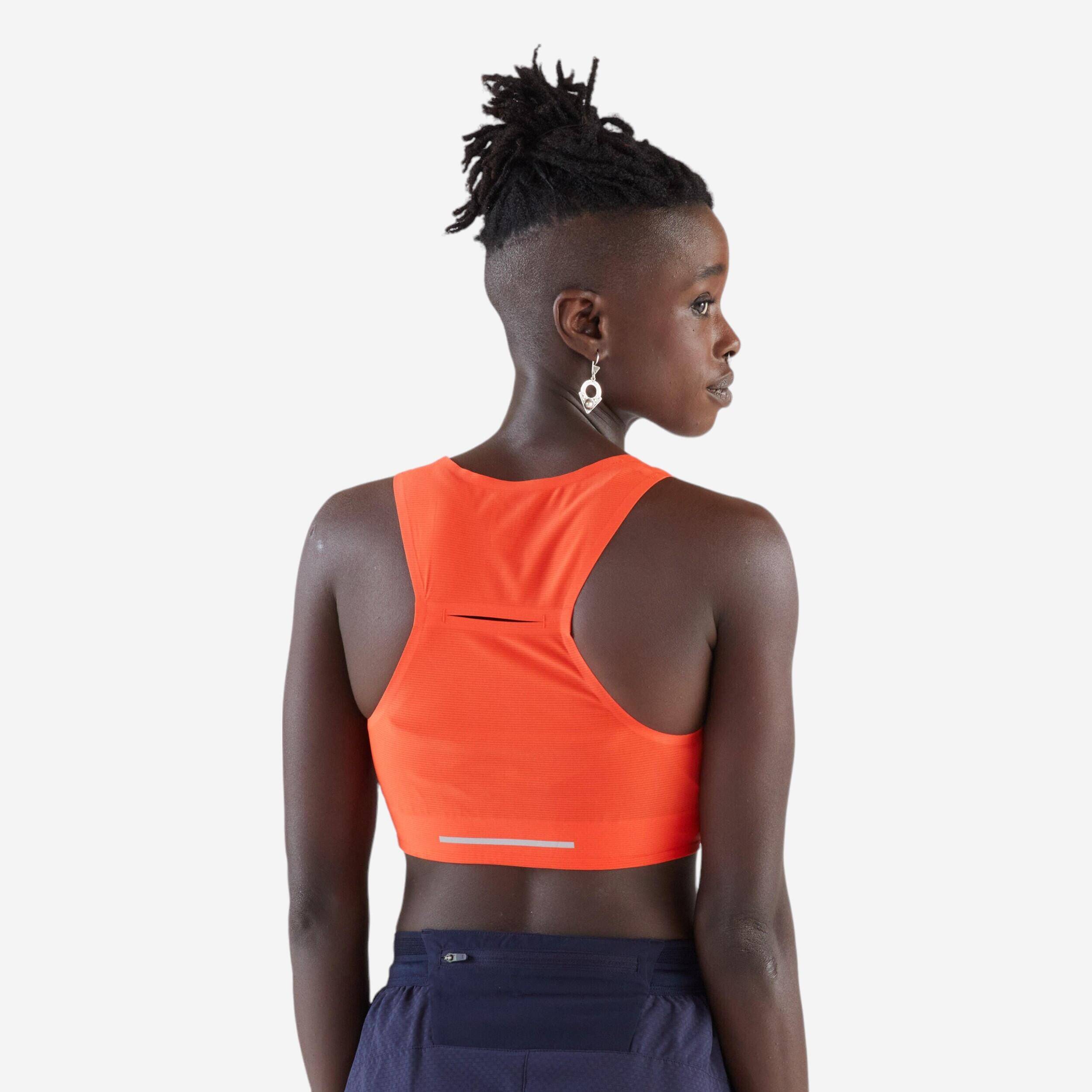 KIPRUN Race 900 Méline Rollin Women's Lightweight Running Crop-top - Red -  4