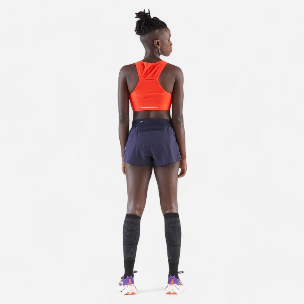 Débardeur de Running Crop top léger Femme - KIPRUN 900 Light noir Méline ROLLIN