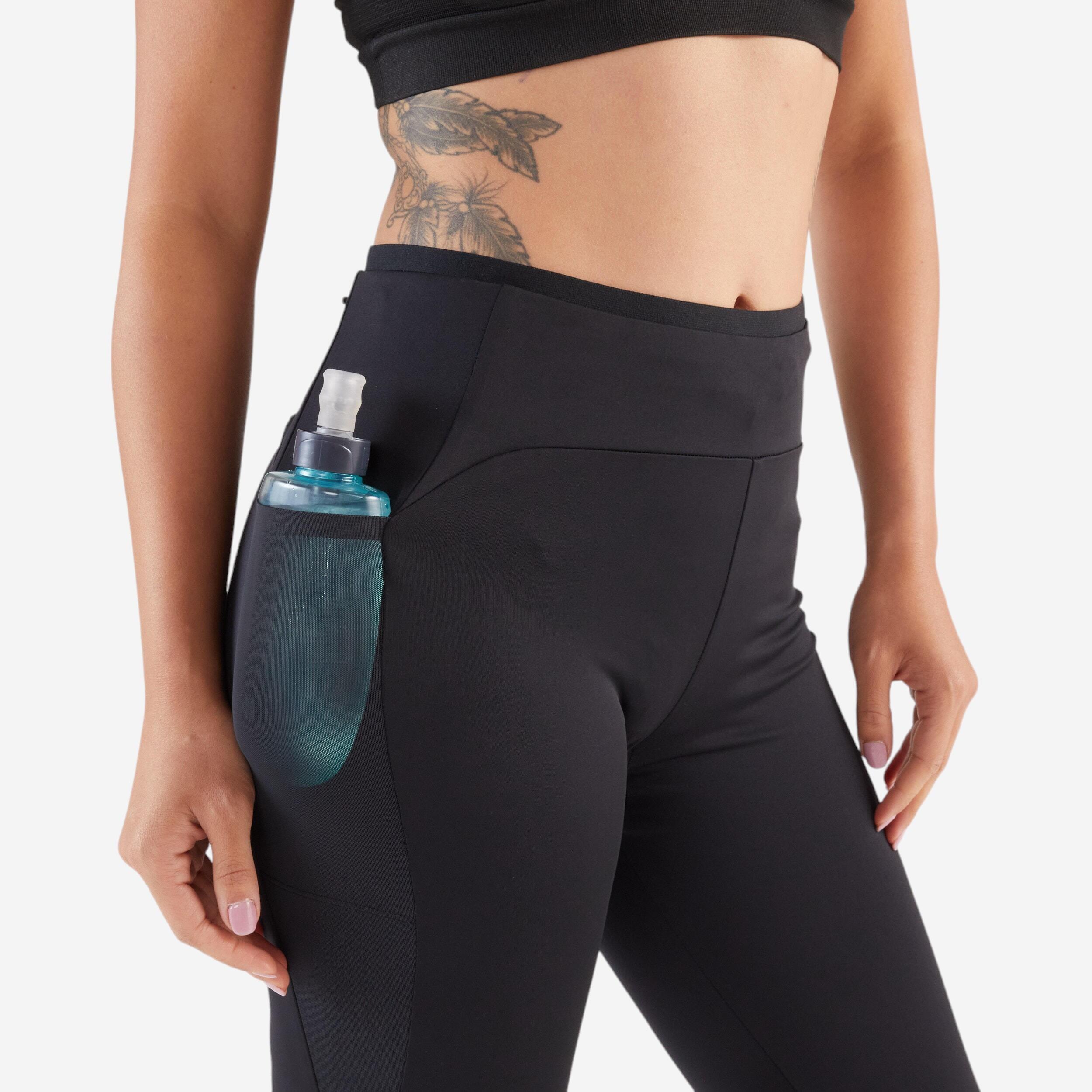 Legging de course à pied femme avec 3 poches, Run 500 - KIPRUN