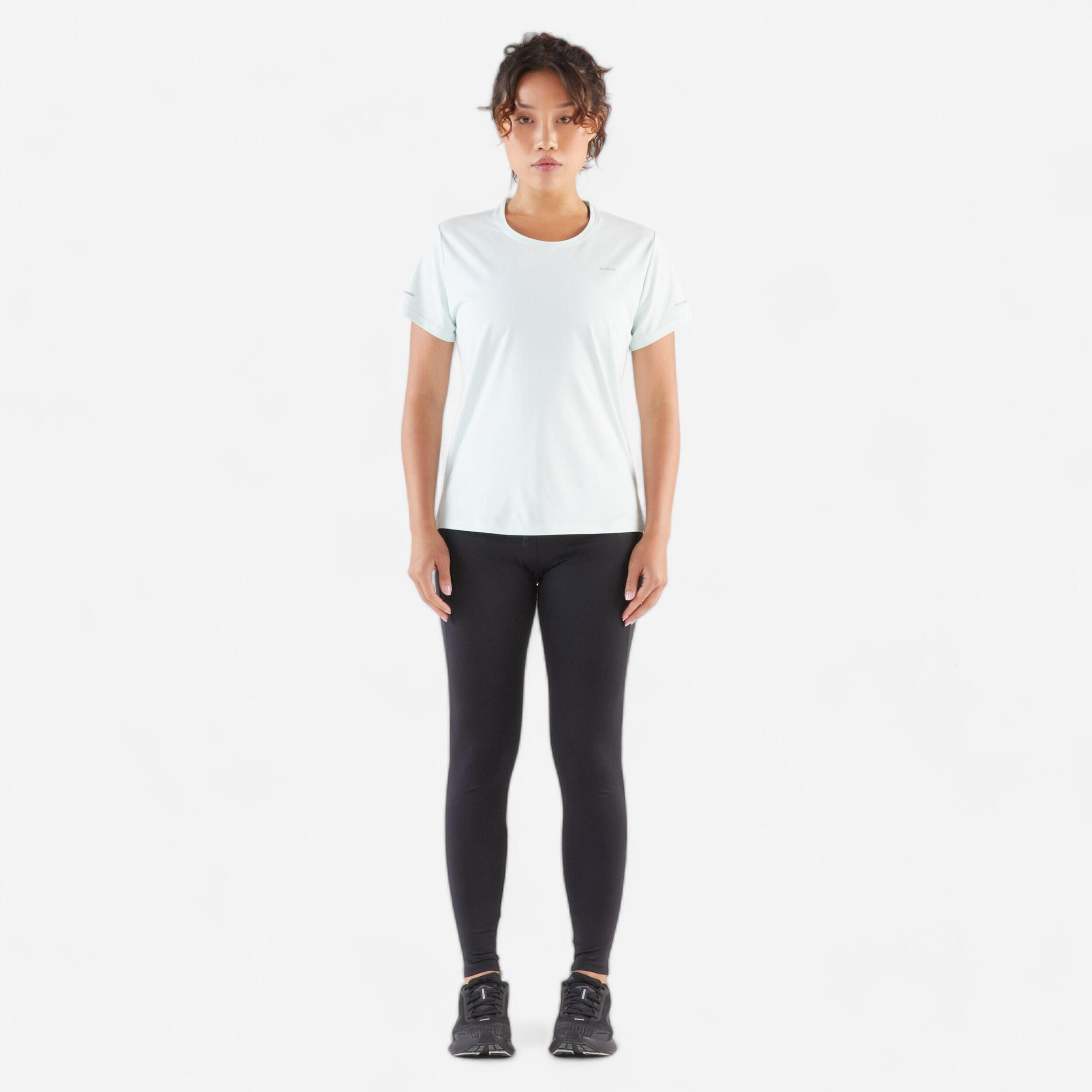 Women's Running Leggings with 3 Pockets, Run 500