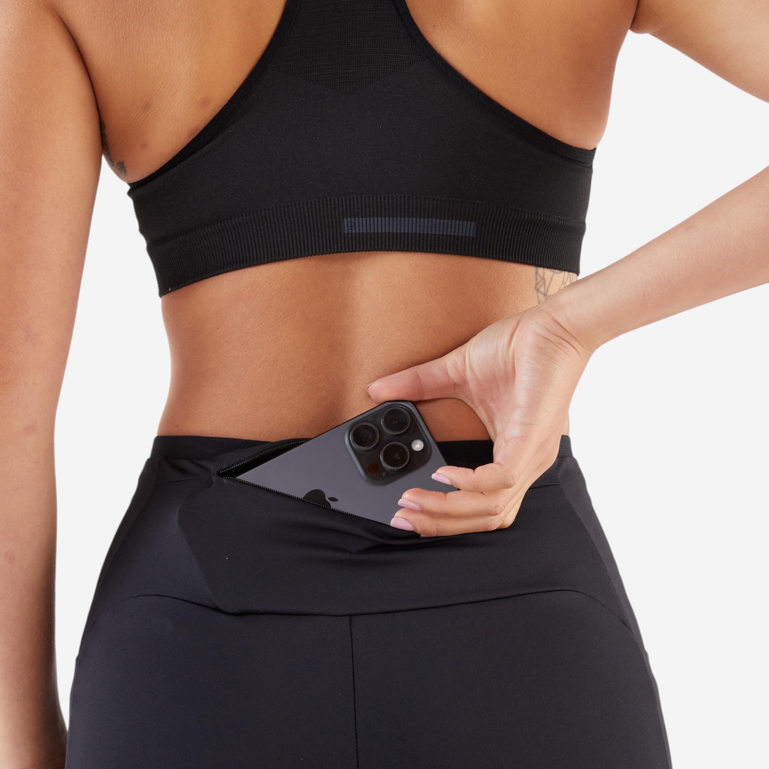 Legging de course à pied femme avec 3 poches, Run 500 - KIPRUN
