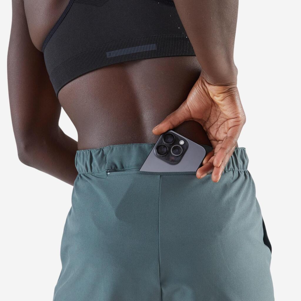 Short running & trail respirant femme - kiprun run 500 dry bleu