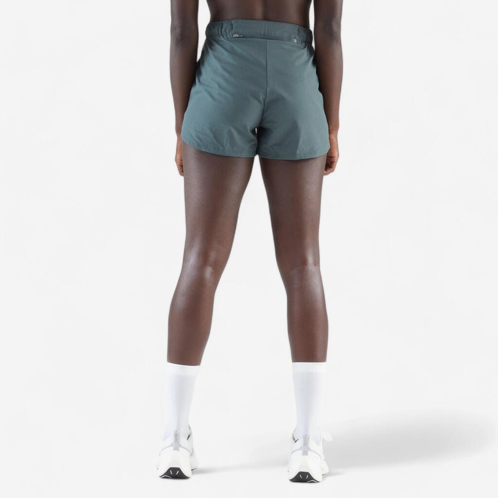 Women's Running & Trail Running Breathable Shorts KIPRUN Run 500 Dry-green