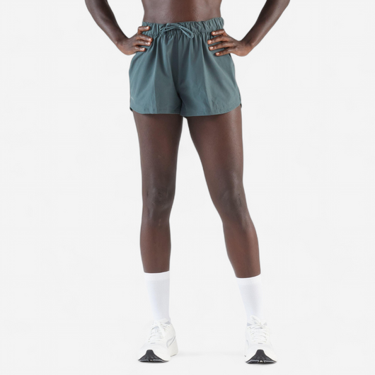 Short running & trailrespirant femme - kiprun run 500 dry vert foncé