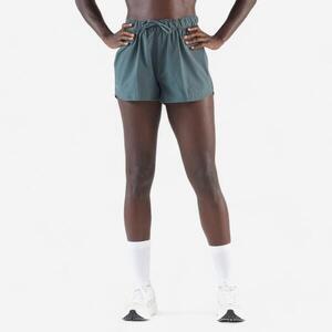 Pantalón corto running trail transpirable Mujer KIPRUN Run 500 Dry verde oscuro