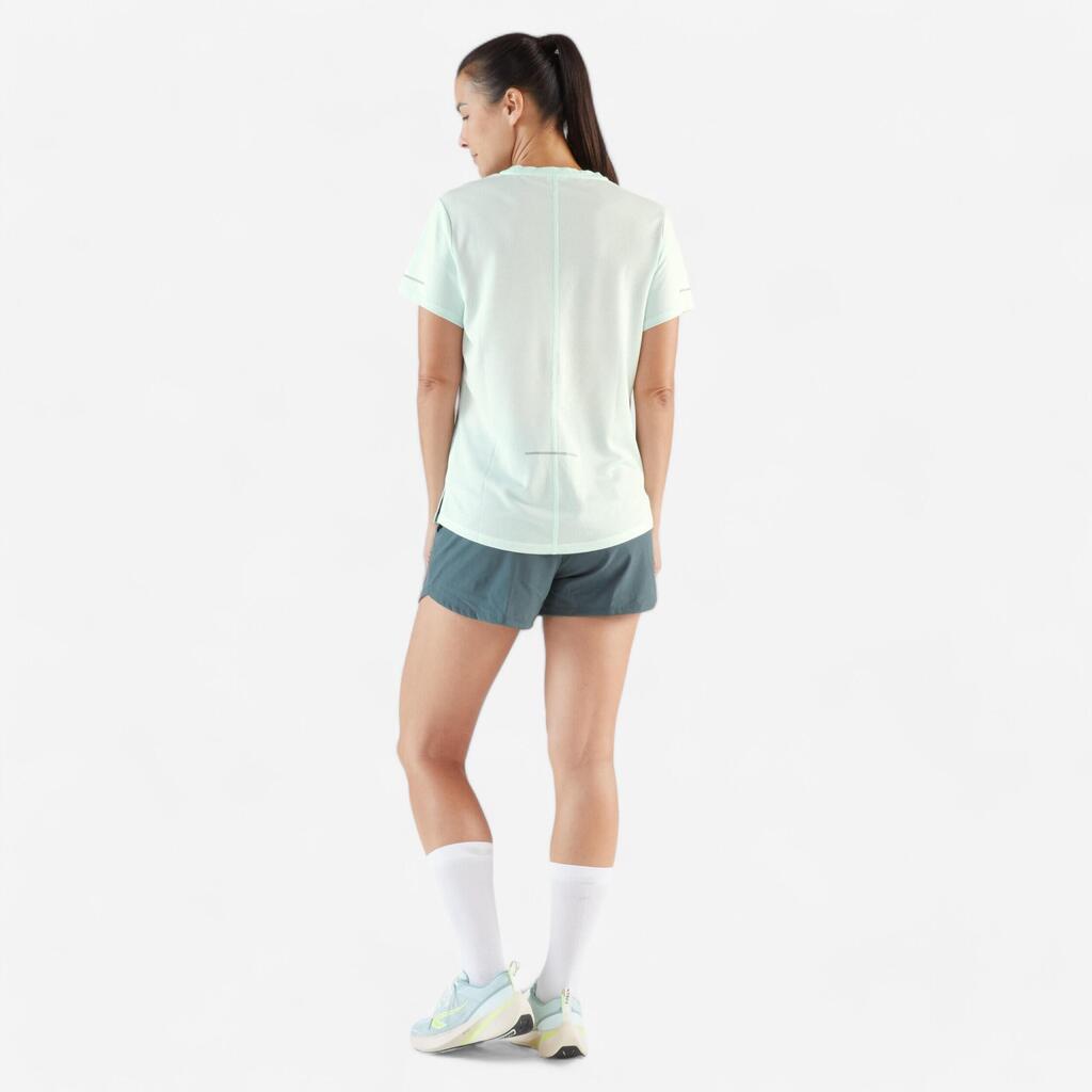 Short running & trail respirant femme - kiprun run 500 dry bleu