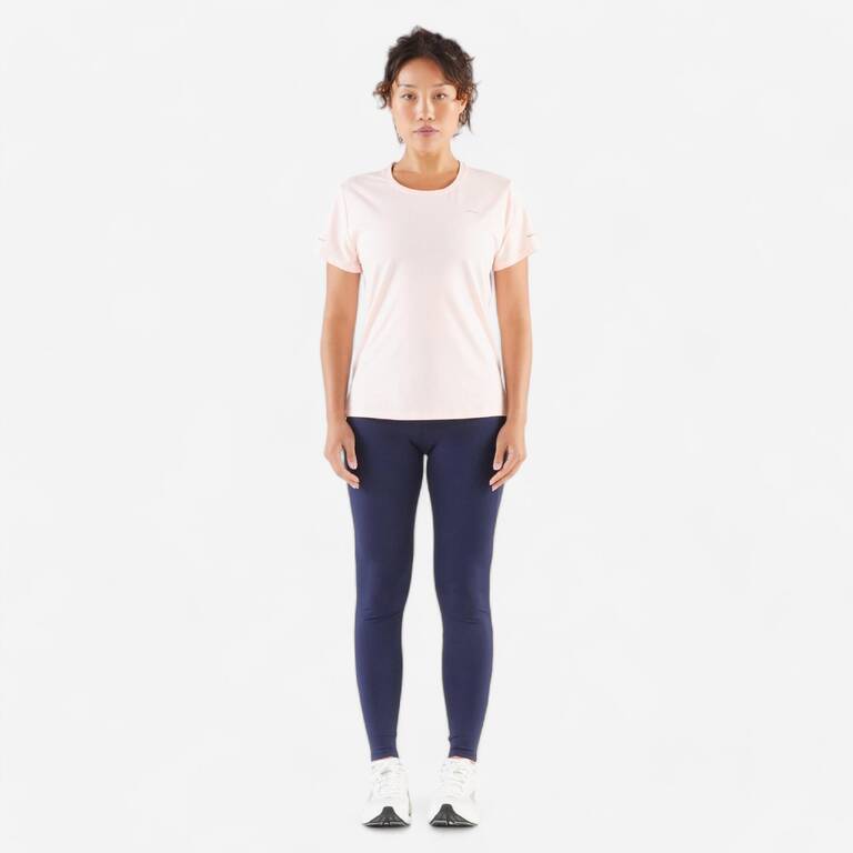Women's running leggings - KIPRUN Run 500 Comfort navy blue