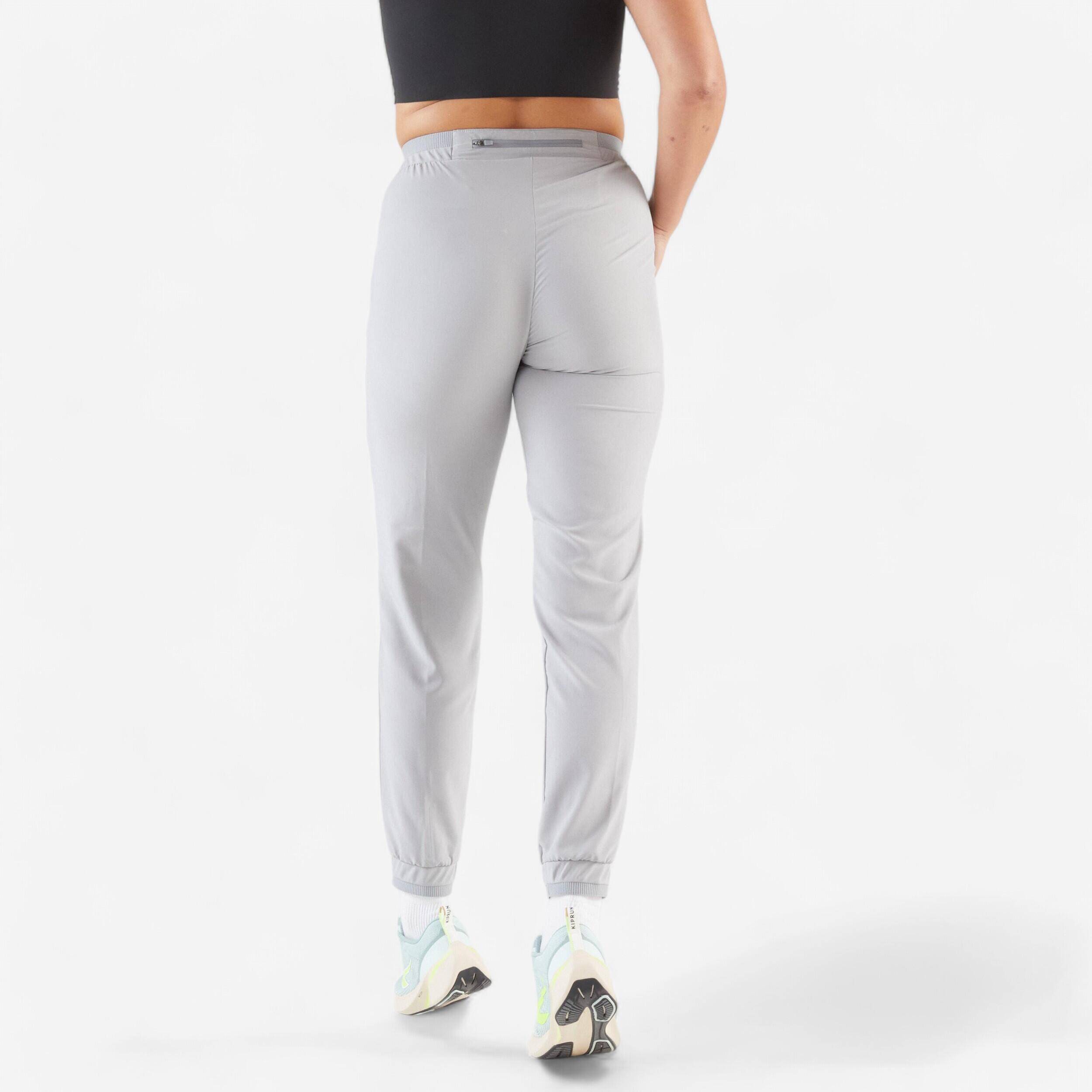 Women's Lightweight Quick-Dry Running Trackpants - Grey -  3