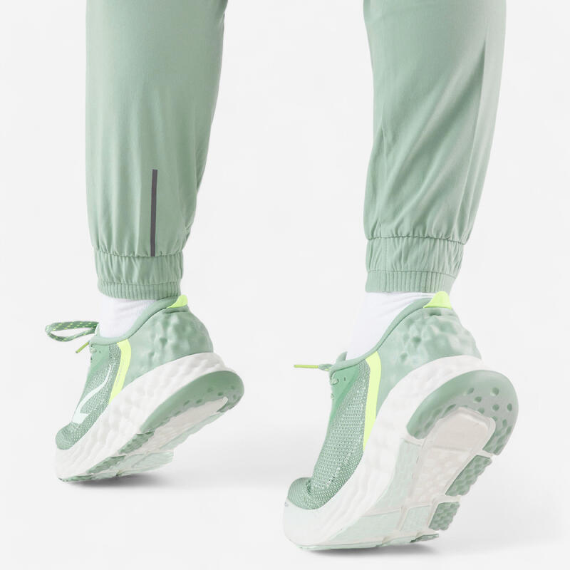 Pantalon respirant alergare jogging kiprun run 500 dry Verde Damă