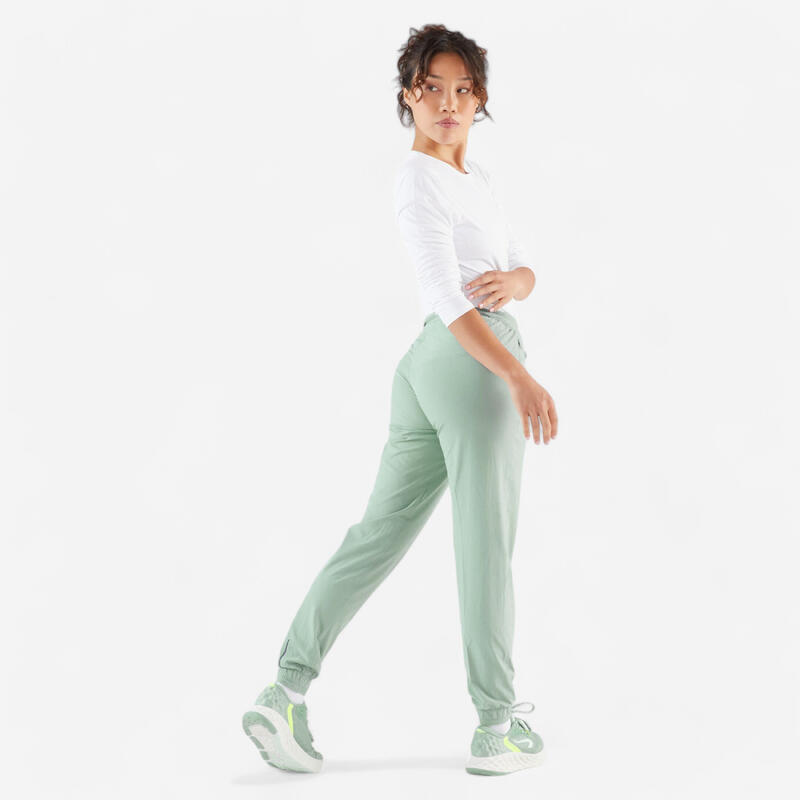Pantalon de jogging și alergare respirabil kiprun run 500 dry Kaki Damă