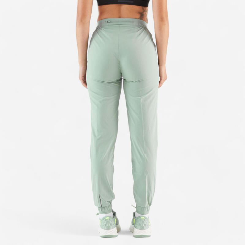Pantalon de jogging și alergare respirabil kiprun run 500 dry Kaki Damă
