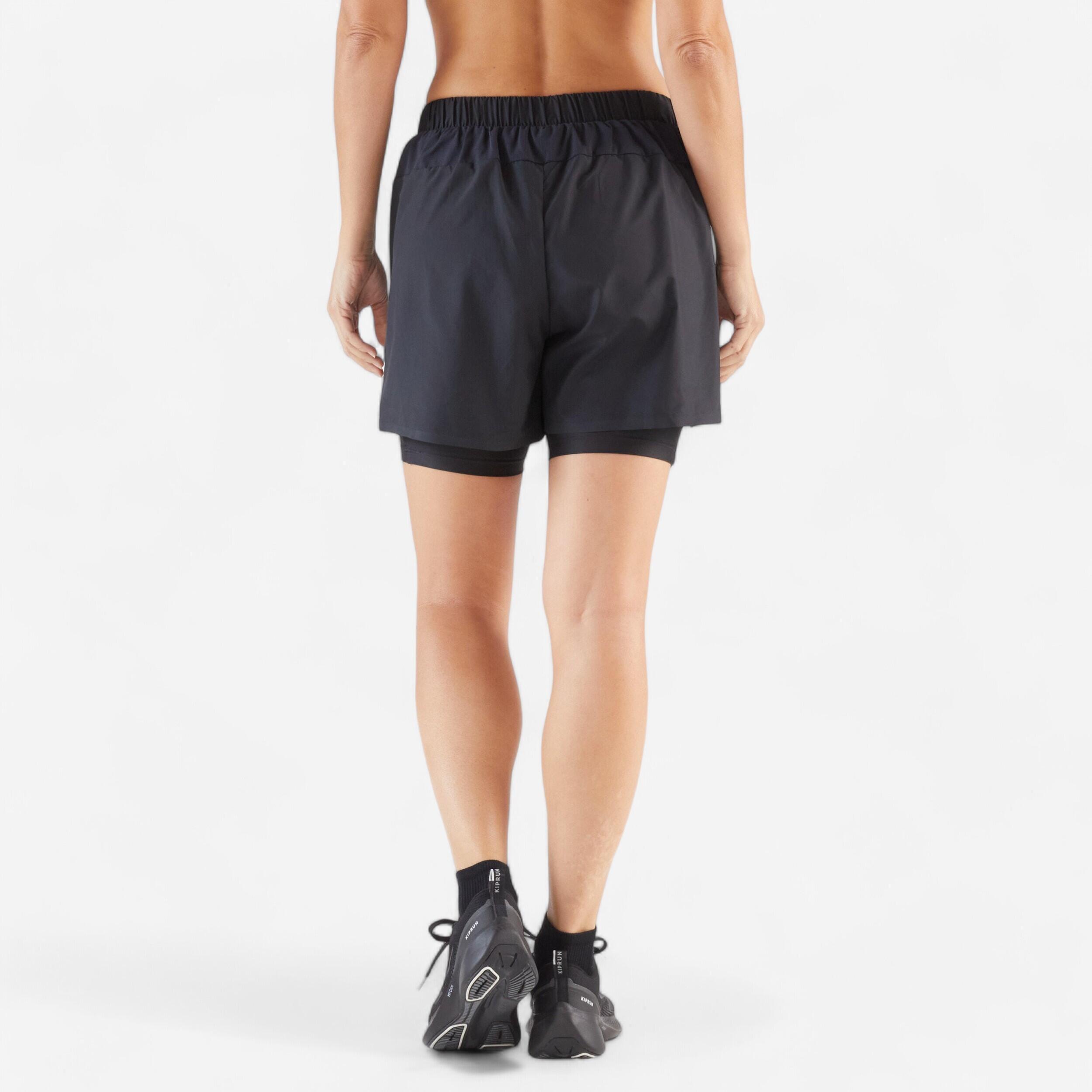 Short 2 en 1 femme - Run 500 - KIPRUN