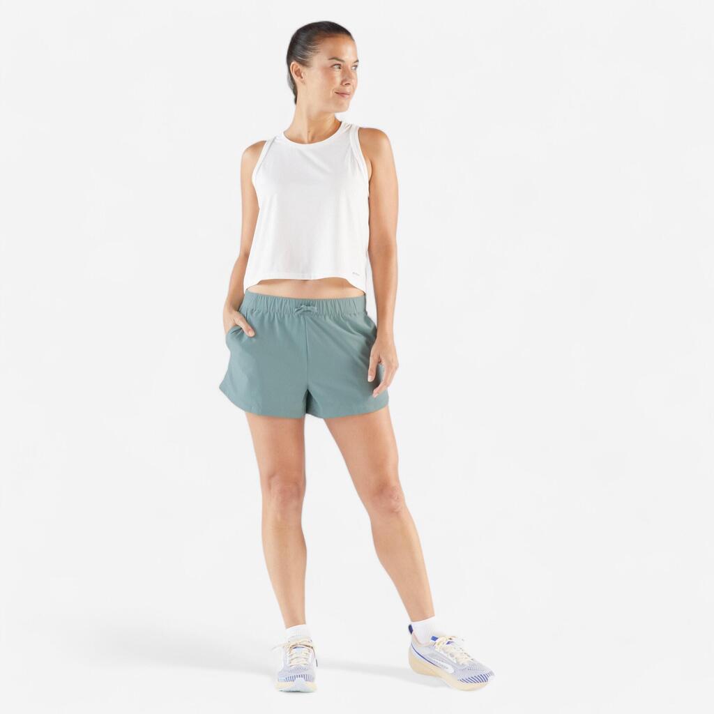 Short running & trail respirant femme - kiprun run 500 dry bleu