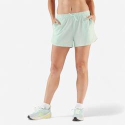 Women's Running & Trail Running Breathable Shorts KIPRUN Run 500 Dry-green