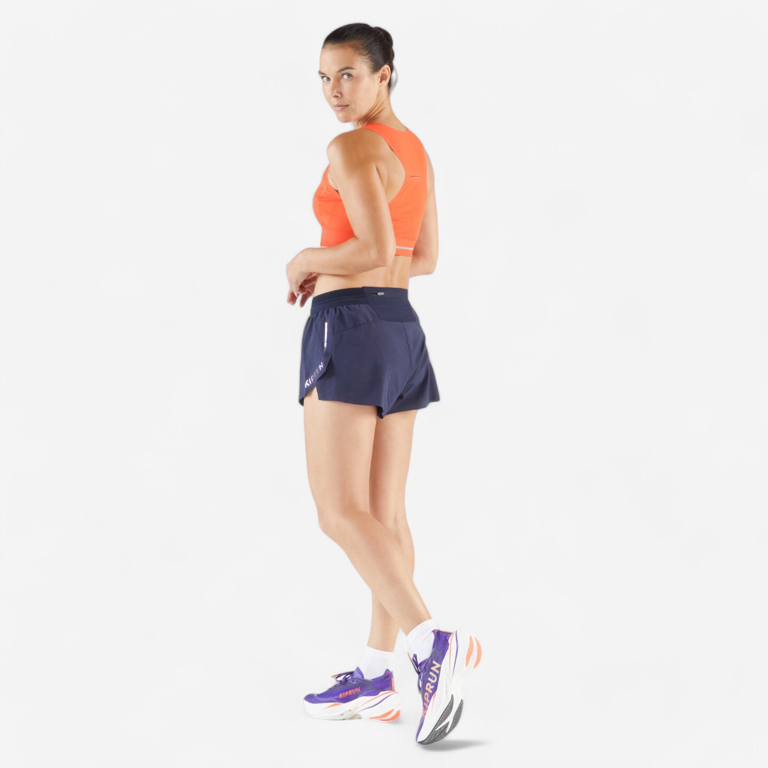 Pantaloncini running donna RUN LIGHT 900 blu 8/11