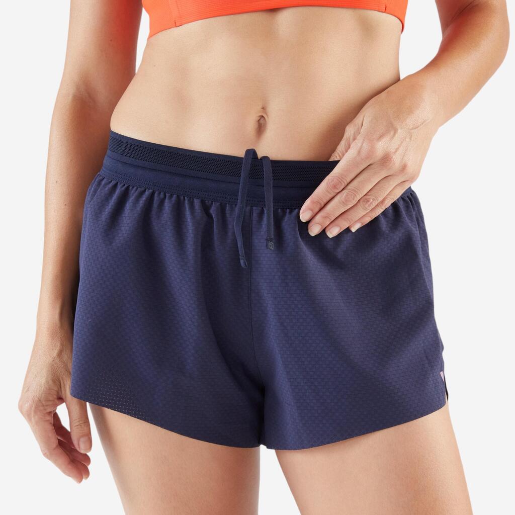Short liviano running para Mujer - KIPRUN Run 900 Light azul oscuro