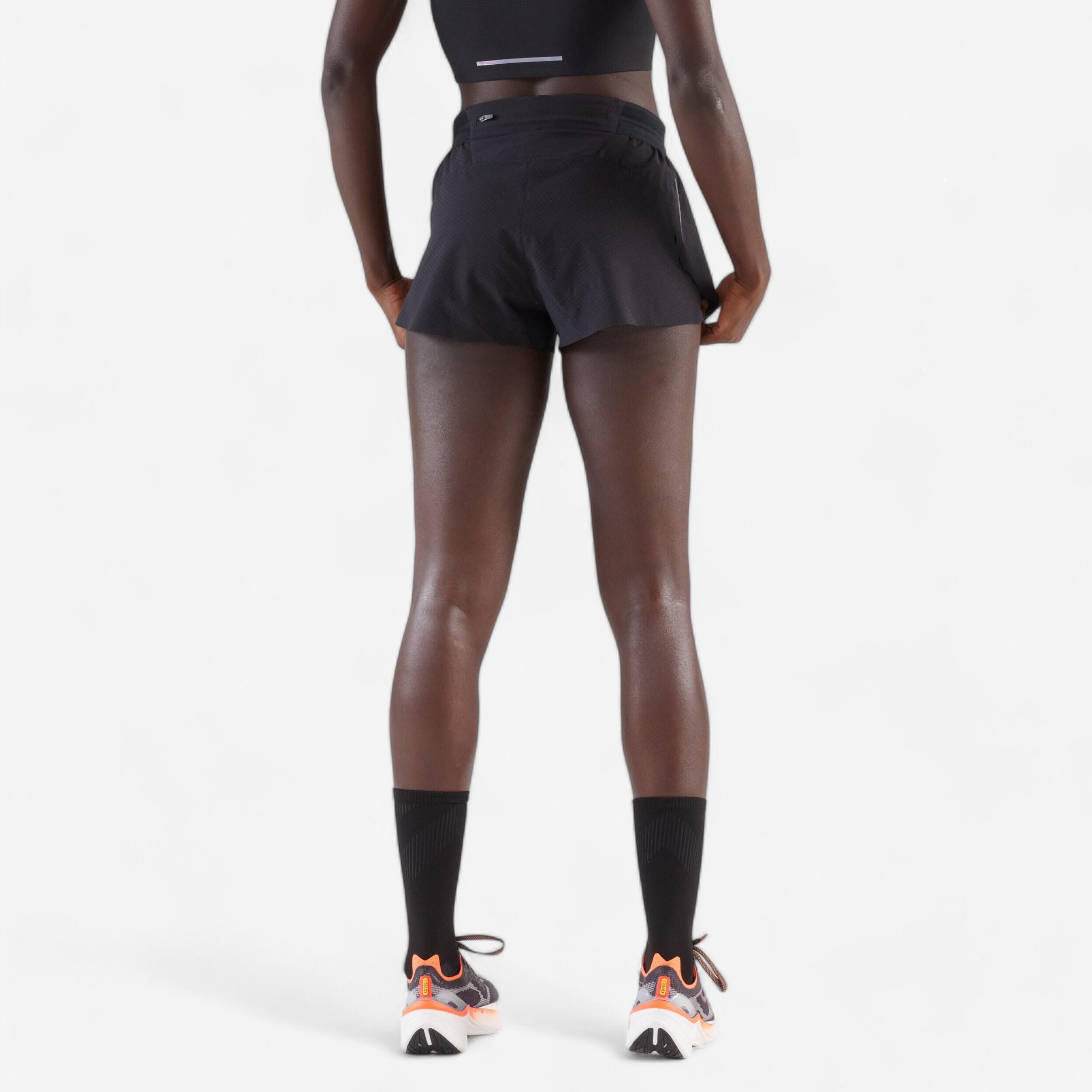 Women's Running& Lightweight Trail Running Shorts-KIPRUN Run 900 Light-black 2/8