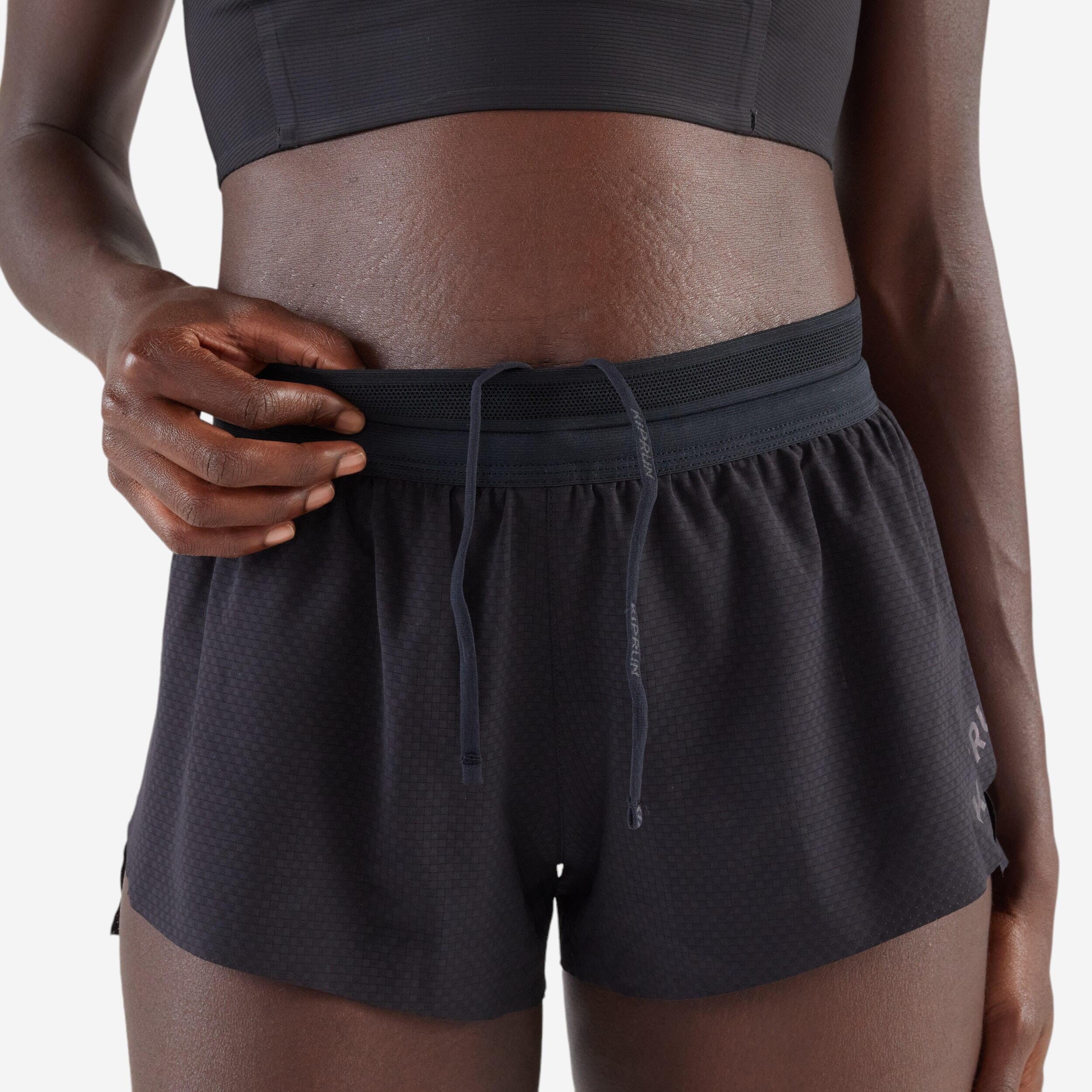 Women's Running& Lightweight Trail Running Shorts-KIPRUN Run 900 Light-black 4/8