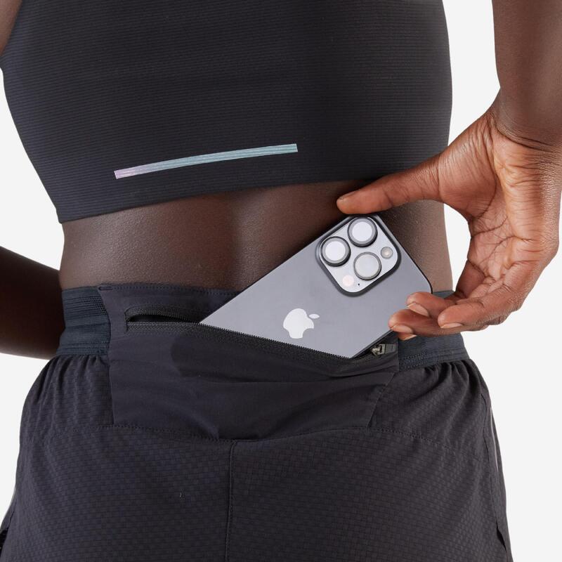 Short running & trail léger Femme - KIPRUN Run 900 Light noir