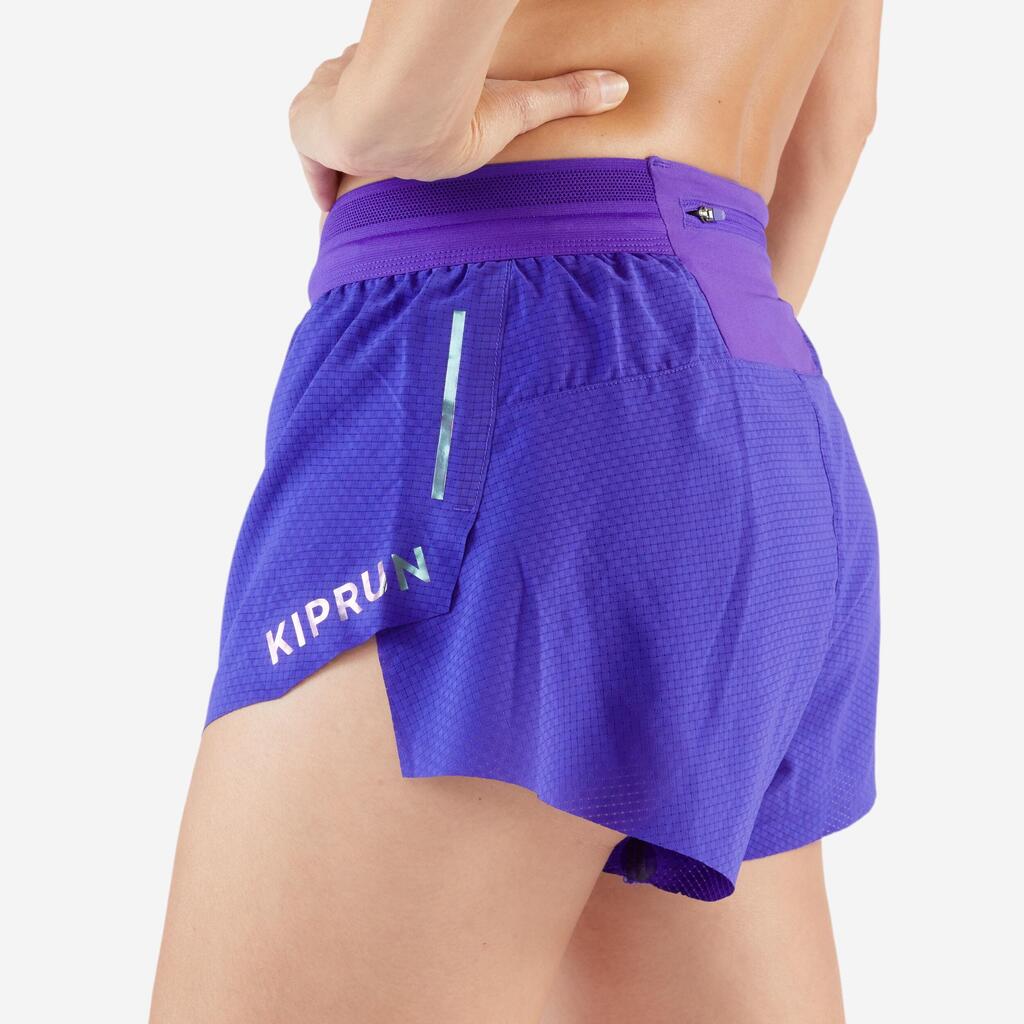Ženske lahke kratke hlače - KIPRUN Run 900 Light - vijolična