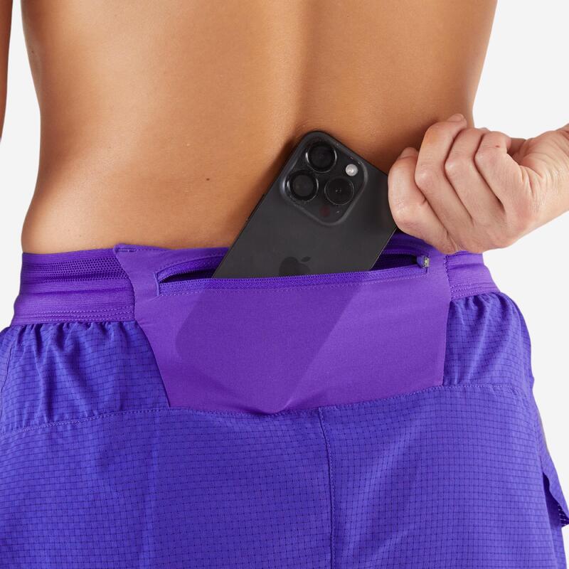 Short running & trail léger femme - kiprun run 900 light violet
