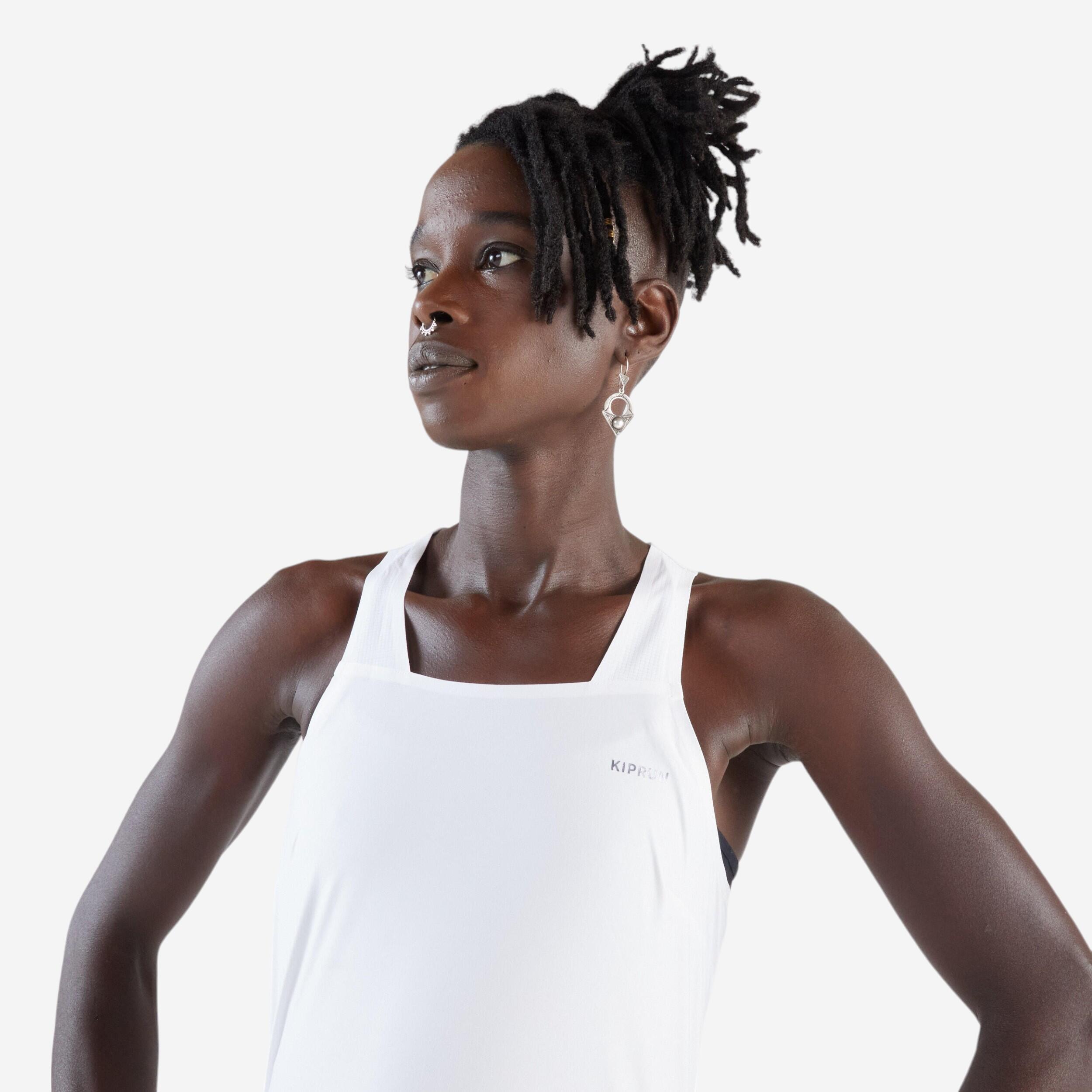 Hardloopsinglet voor dames Run 900 Light wit 3/6